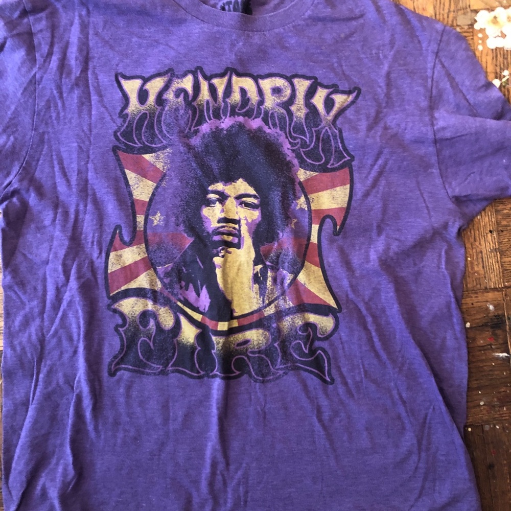 COPY - HENDRIX PURPLE MENS COTTON T SHIRT, size Large, retro distressed graphic